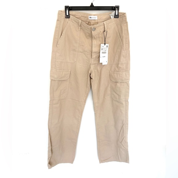 17. NWT ZARA TRF WIDE LEG CARGO PANTS - Picture 3 of 5